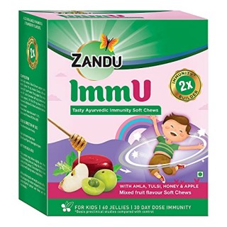 Zandu, IMMU TASTY AYURVEDIC SOFT CHEWS, 60 Jellies, For Kids